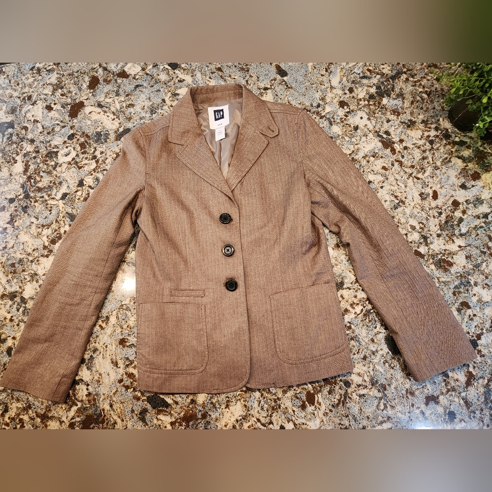 GAP. Jacket. Blazer. Tan. Brown. Size 10.